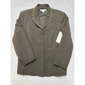 Nygard Collection Blazer Suit Jacket Coat Black WM Size 16 Career Party Casual